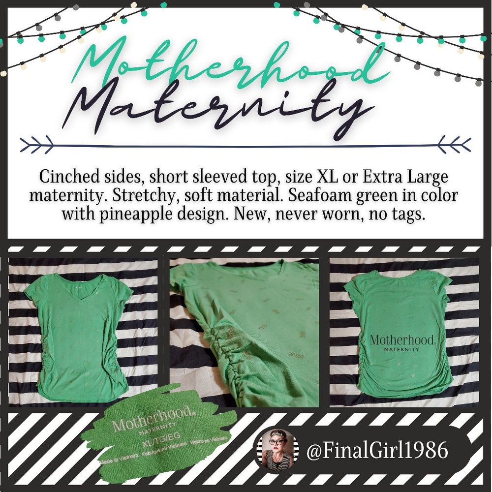 Cinched Maternity Top Green